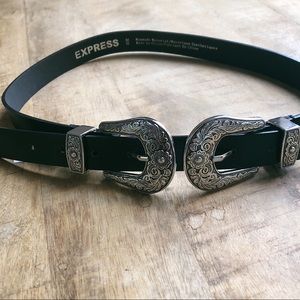 Double Buckle Western Belt